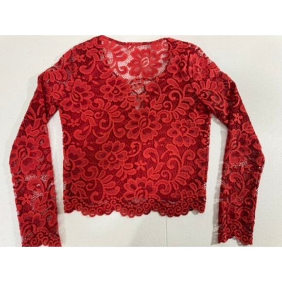Sexy Lace Top, Cropped,Fall Lace, Boho,Fall Fairy, Clubwear, BOHO, Laced Front - Picture 7 of 7